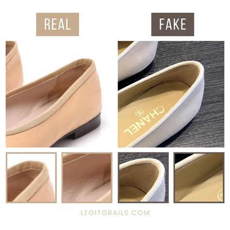 real vs fake chanel ballet flats|are chanel shoes good quality.